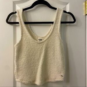 Fuzzy Cream PINK Tank Top Size Medium